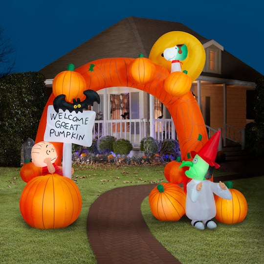 9.5ft. Airblown® Peanuts® Inflatable Great Pumpkin Halloween Archway Yard Décor